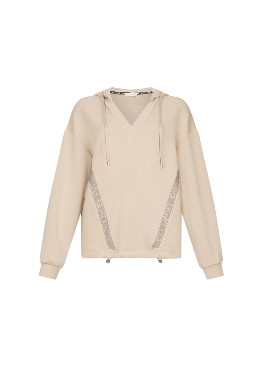 LIU JO Felpa in scuba con cappuccio TF5091