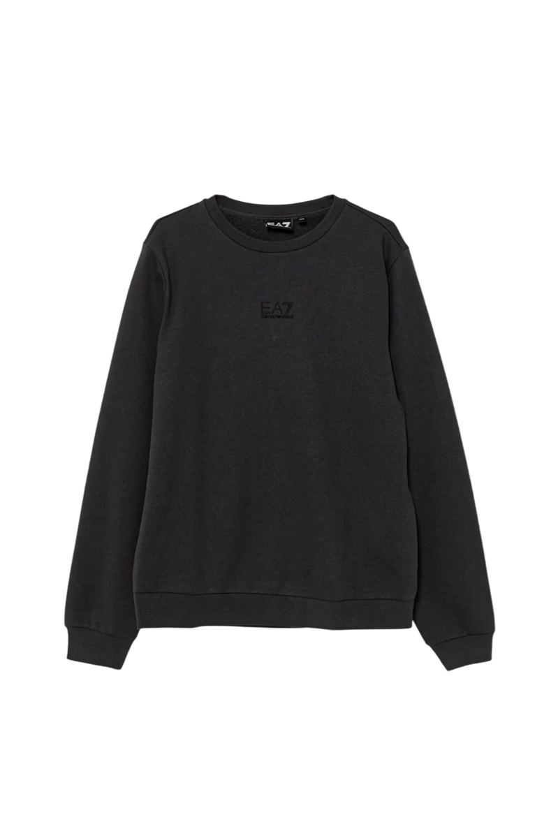 EA7 EMPORIO ARMANI Felpa Girocollo Invernale da Bambini e Ragazzi Core Identity Boy in Misto Cotone Organico ASV - 7B000161