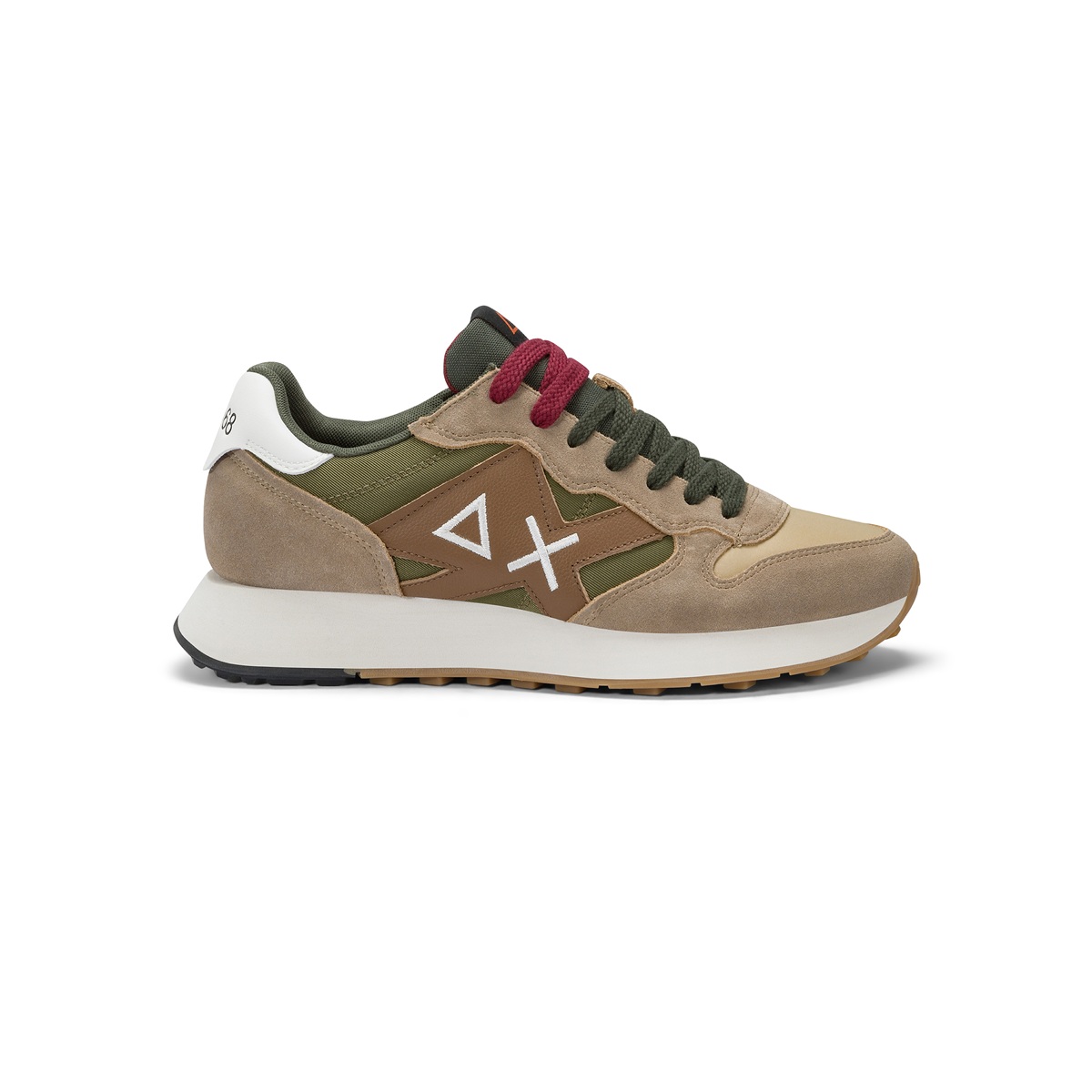 SUN68 Jaki Bicolor Beige Scuro - Sneaker da Uomo - Z45114