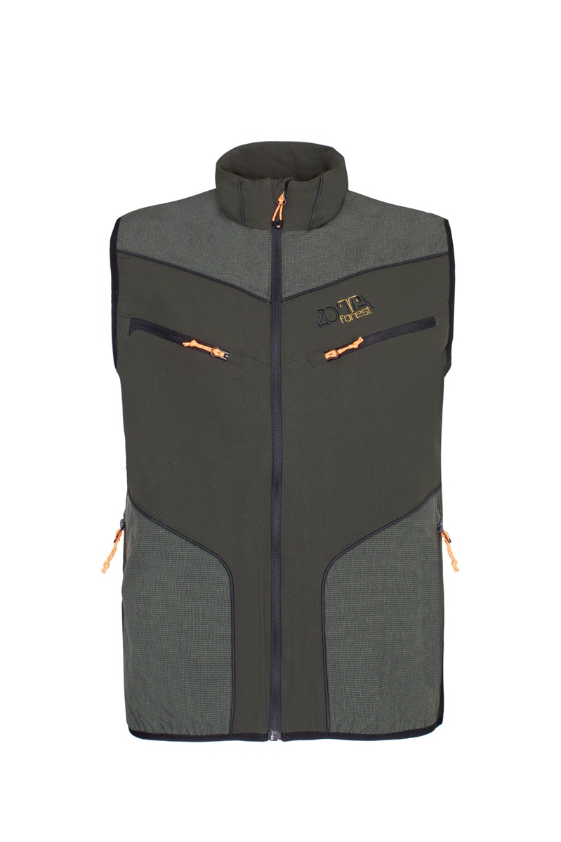 ZOTTA FOREST Gilet Elasticizzato In Tessuto Garzato WALKER MAN VEST