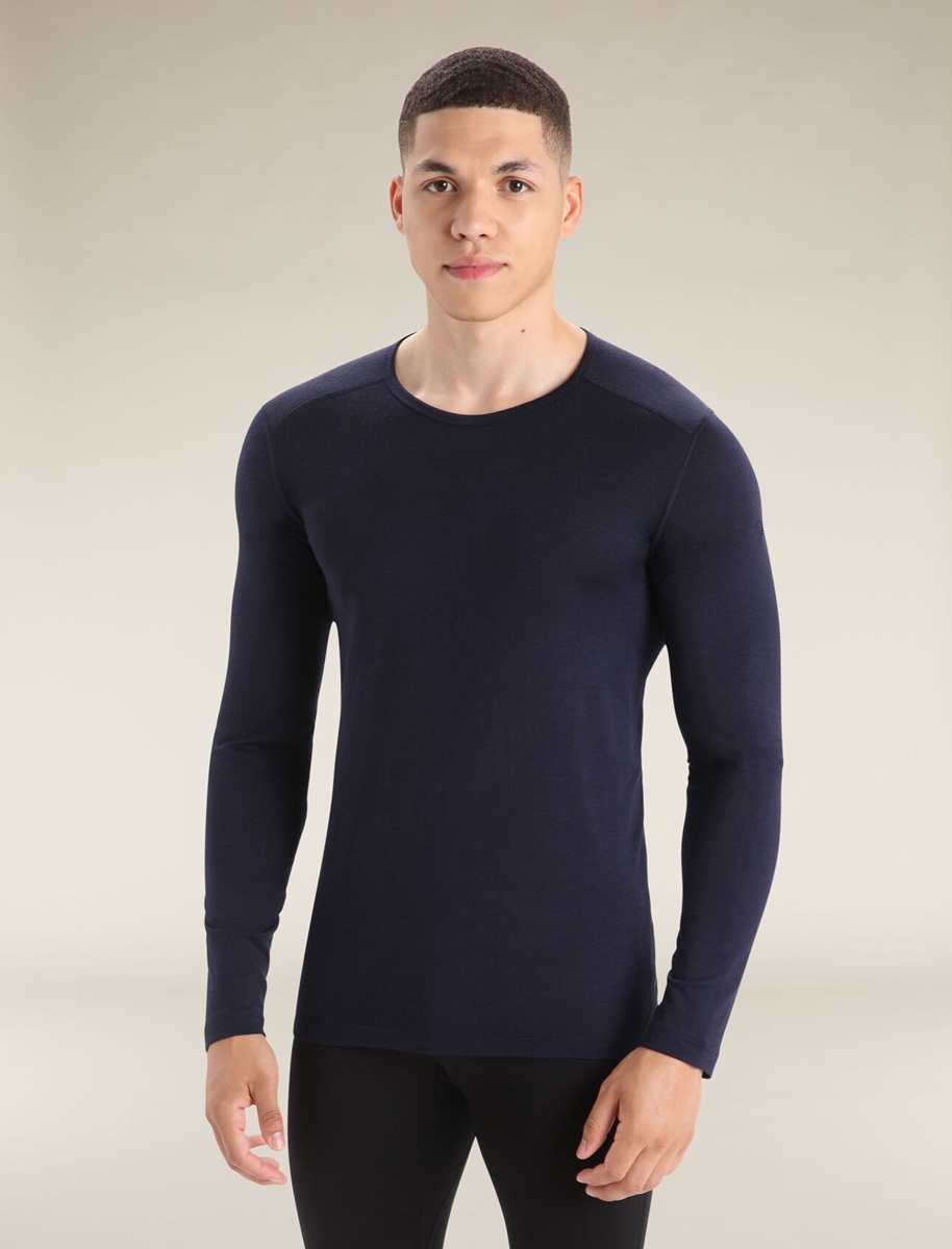 ICEBREAKER Maglia termica con girocollo e maniche lunghe in lana merino 200 OASIS UOMO
