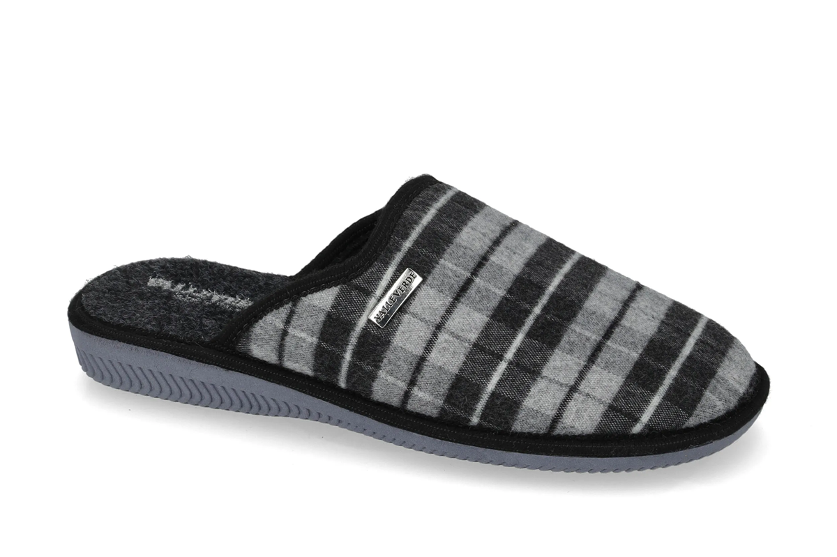 VALLEVERDE 55808 - Ciabatta da Uomo Invernale in Lana Cotta