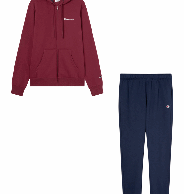 Champion Tuta Full Zip con Cappuccio da Uomo con interno felpato - 221658