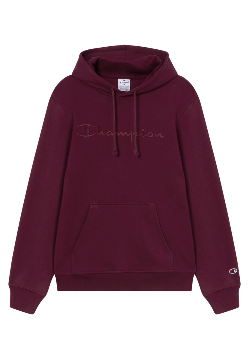 Champion Felpa Uomo con Cappuccio e Interno Felpato con Maxi Logo Ricamato Icons - 220271