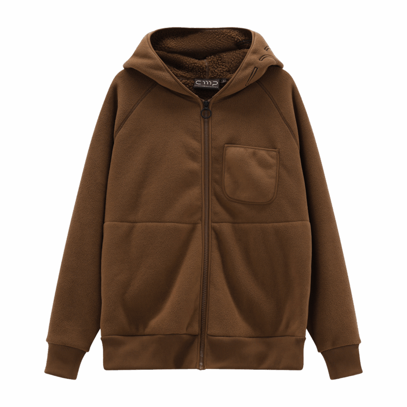 CMP Moving Felpa in pelliccetta con Maxi Logo su Cappuccio da Uomo - 35P4657 / P711