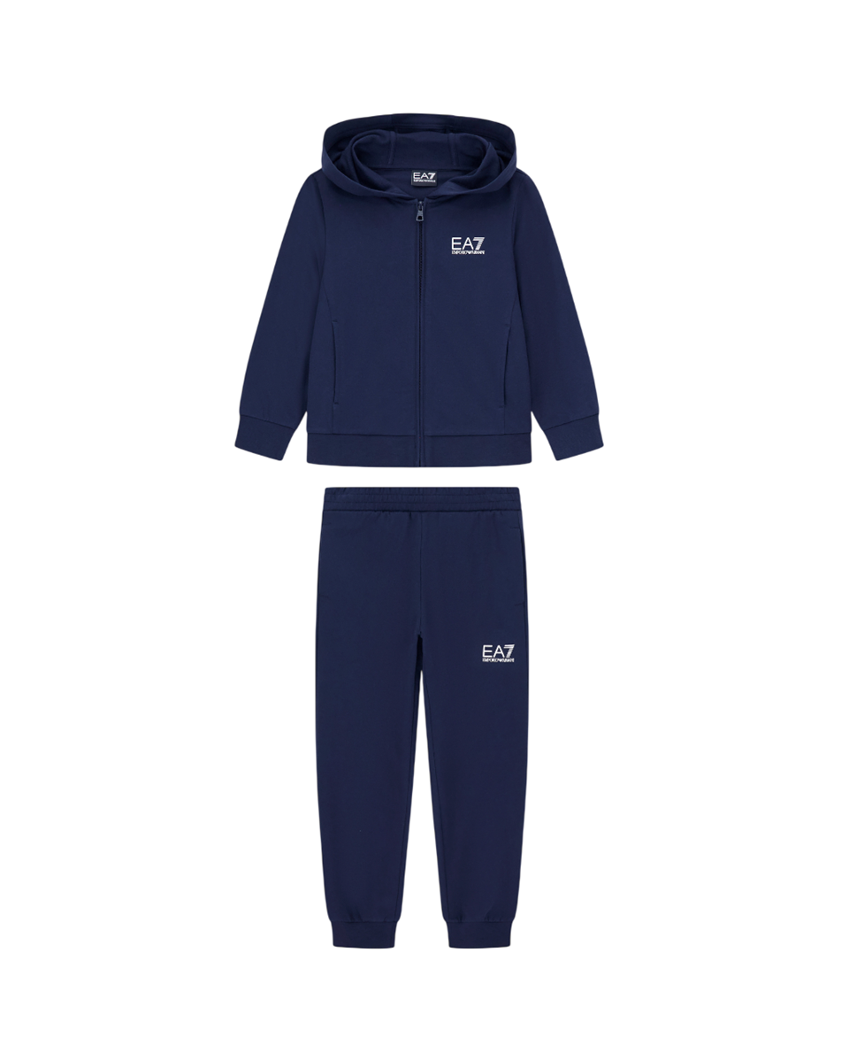 EA7 EMPORIO ARMANI Tuta Core Identity Boy per Bambini e Ragazzi in Cotone Garzato – 7B000031