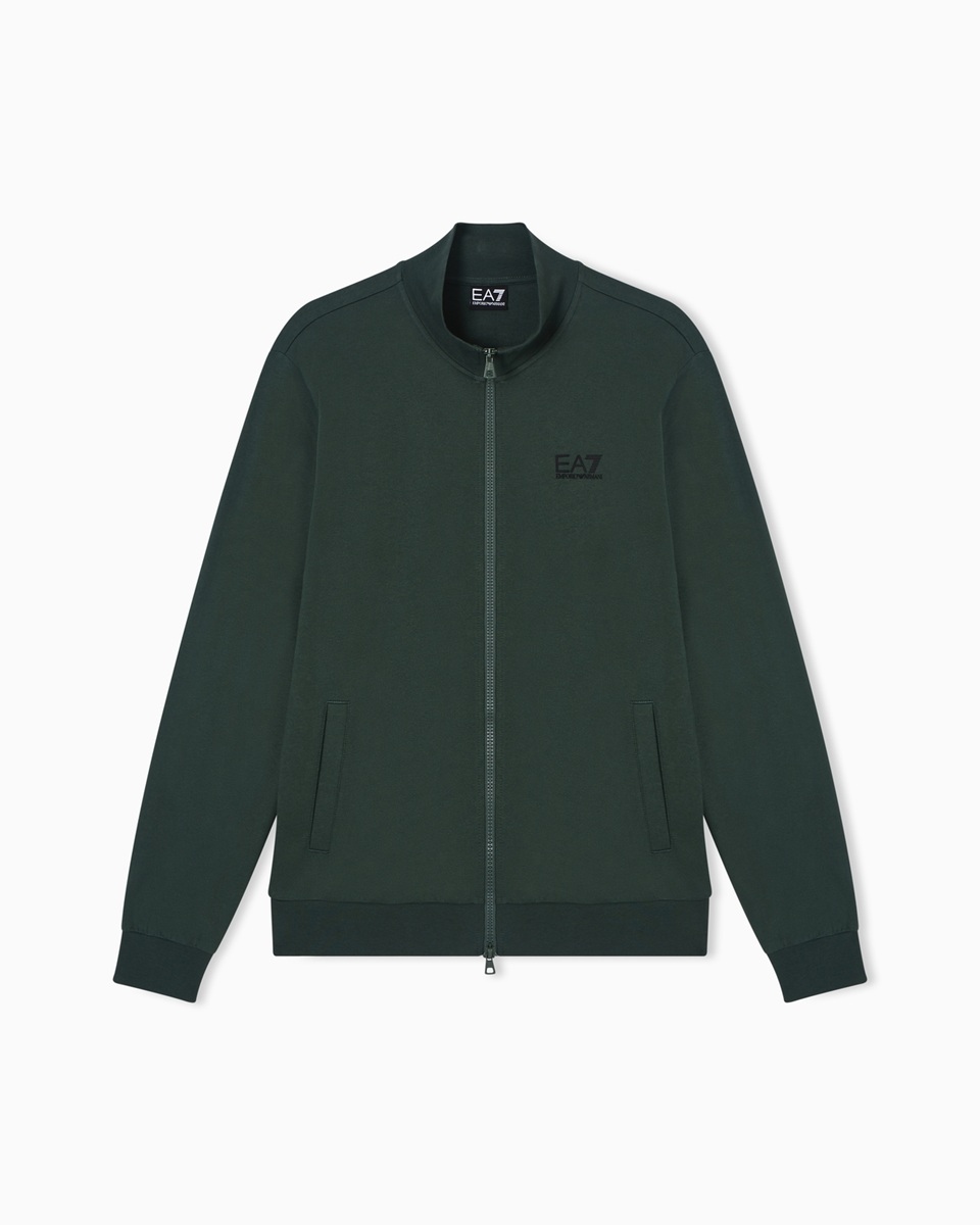 EA7 EMPORIO ARMANI Tuta Estiva da Uomo Core Identity in Cotone Garzato – 8NPV60 - immagine 3