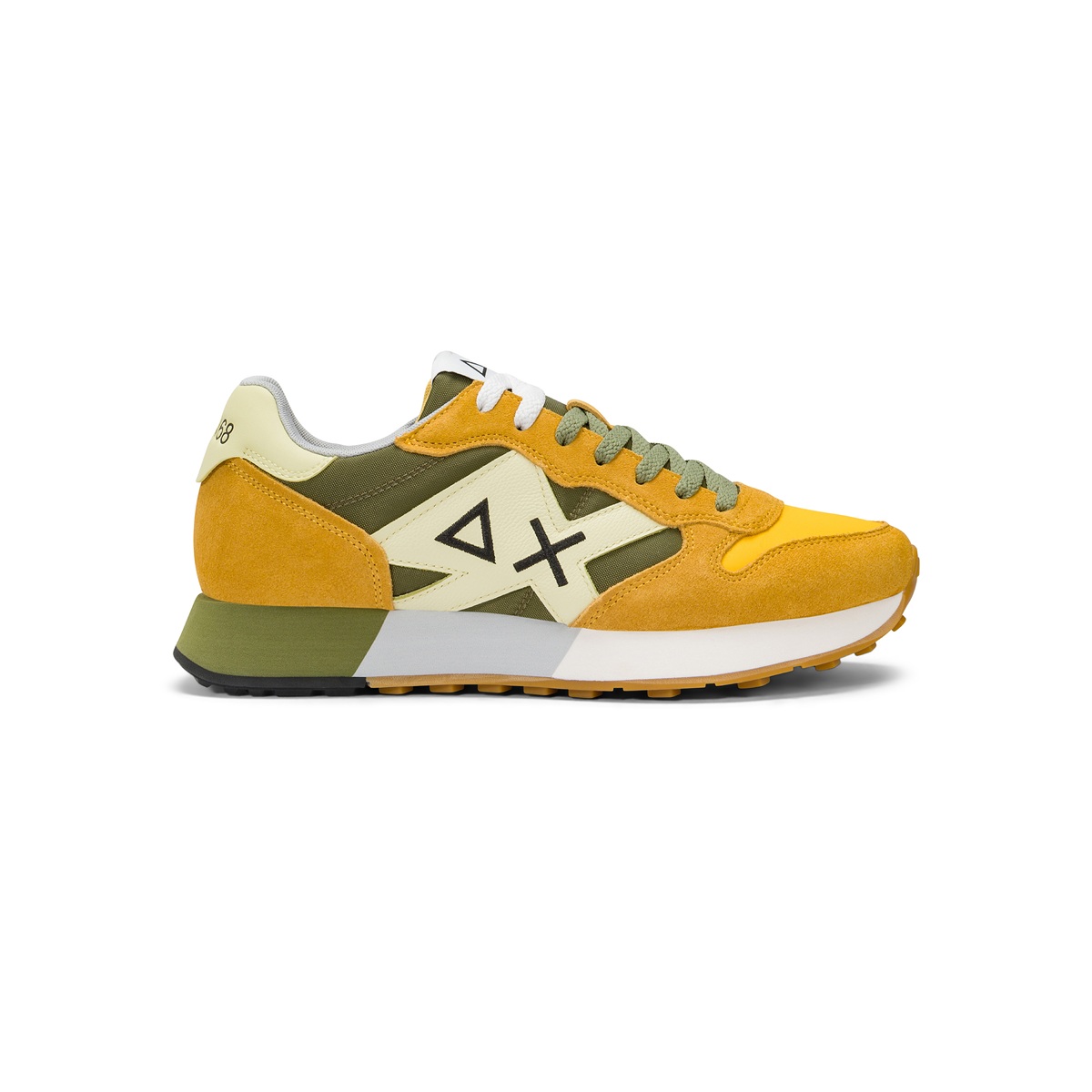 SUN68 Jaki 2.0 Bicolor Giallo/Militare – Sneaker Casual da Uomo - Z36116