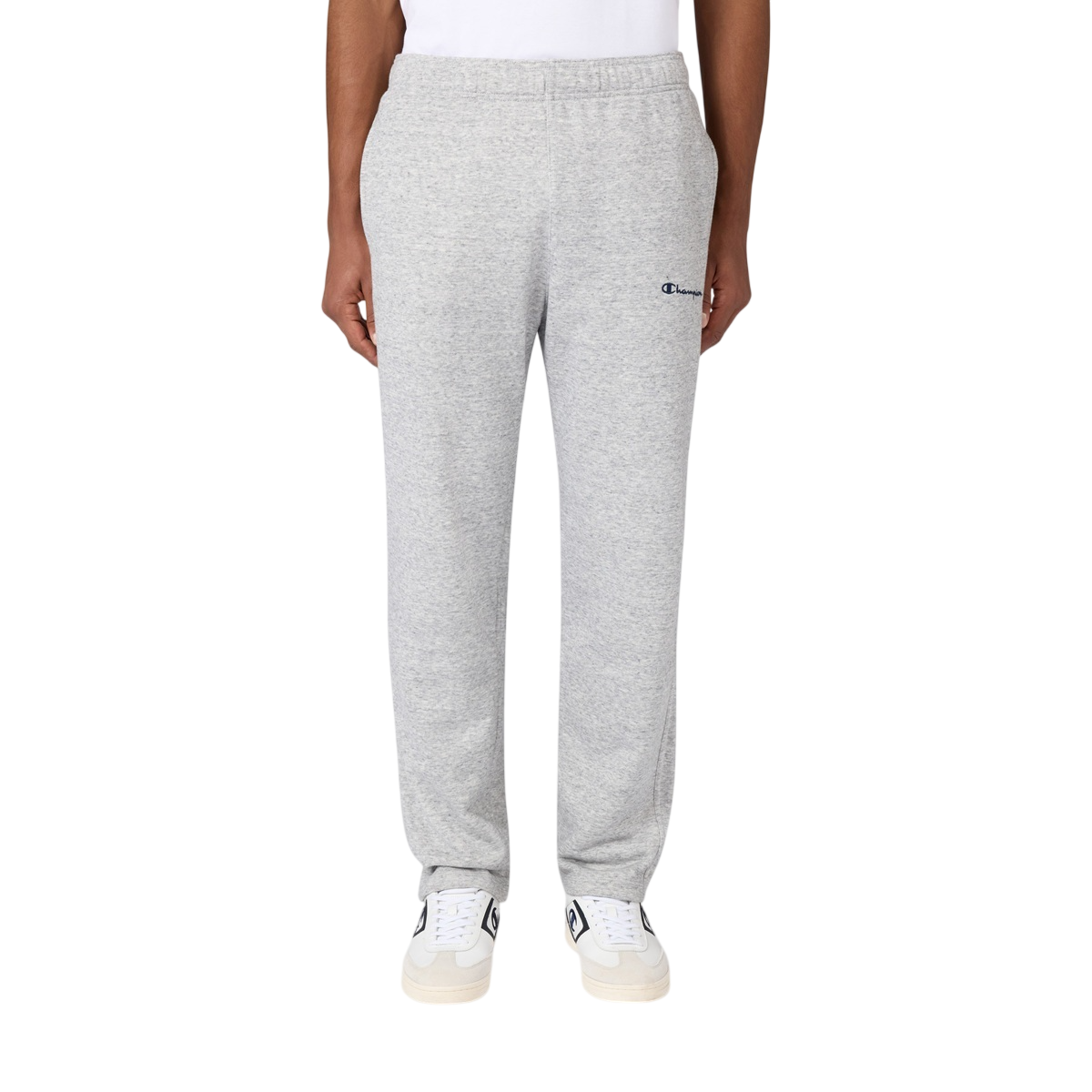 Champion Pantalone Uomo con Orlo Dritto e Interno Garzato, Icons - 221803 - Grigio Melange
