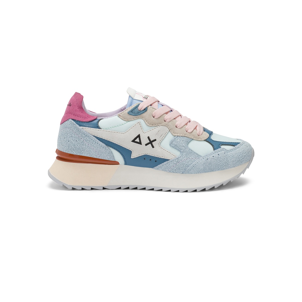 SUN68 Stargirl Multicolor Option Verde Acquamarina- Sneaker Casual da Donna - Z36215
