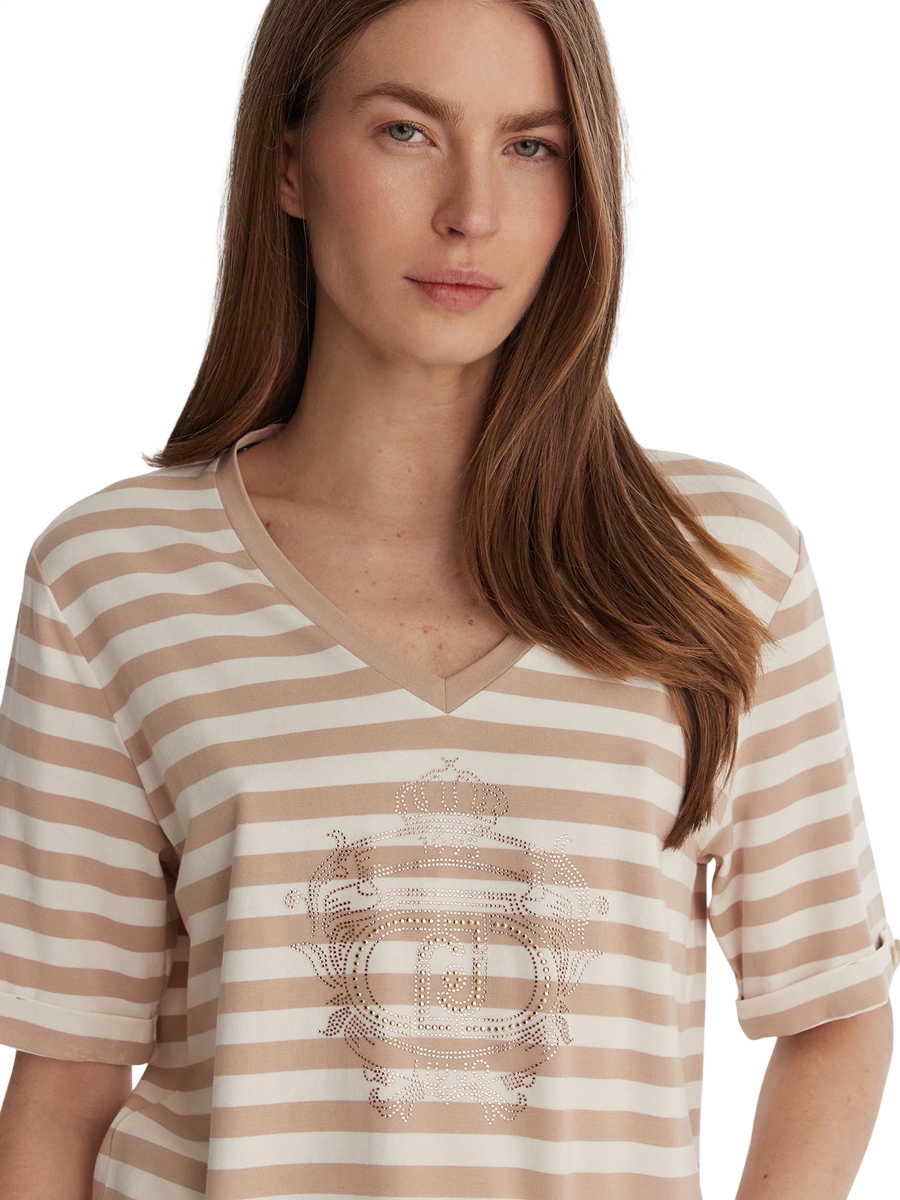 Liu Jo t-Shirt Donna Scollo a V Cotone TA6206