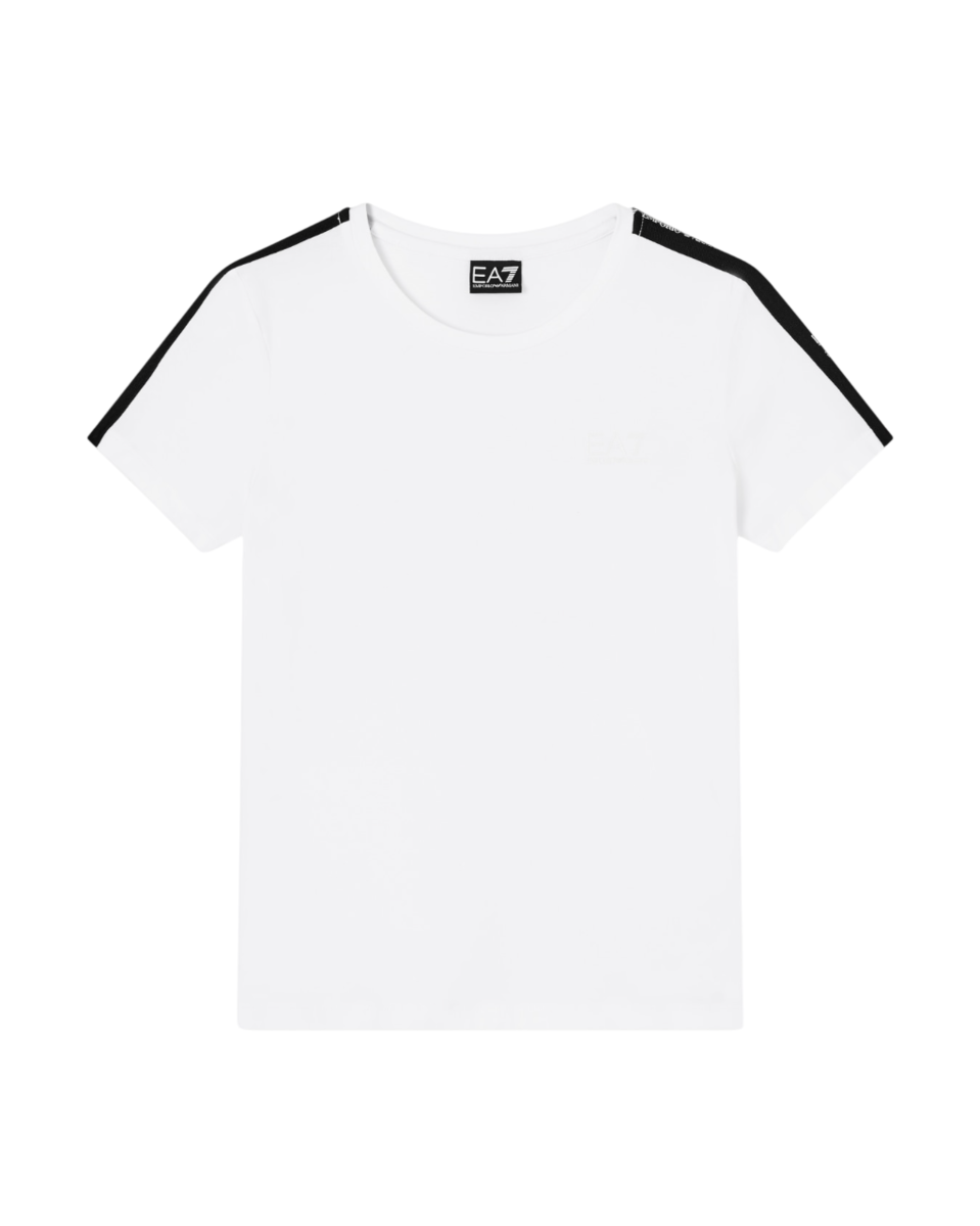 EA7 EMPORIO ARMANI T-shirt da Donna Logo Series in jersey con dettaglio tape logo - 7W001490