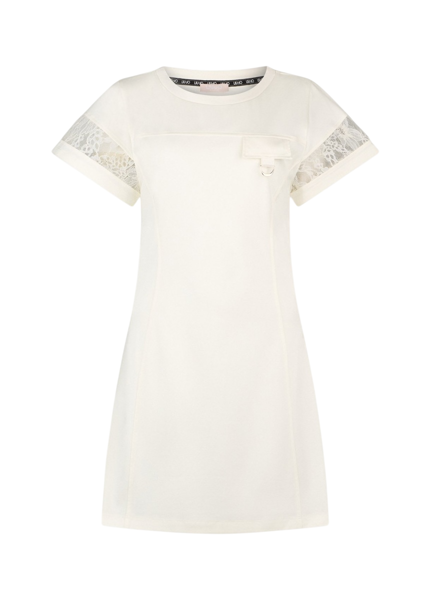 LIU JO Abito corto con dettagli in pizzo TA6236