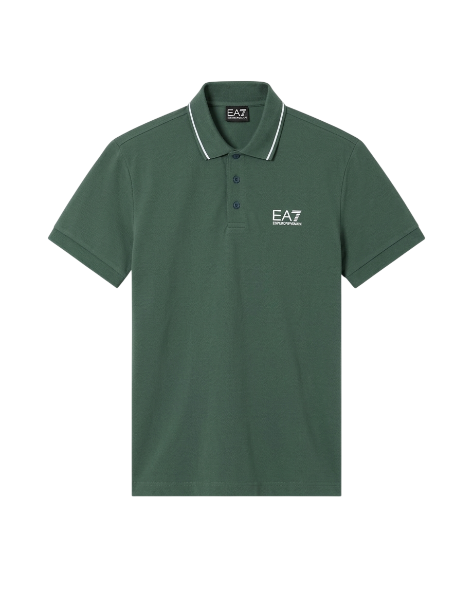 EA7 EMPORIO ARMANI Polo da Uomo Core Identity in Piquet Stretch – 8NPF16