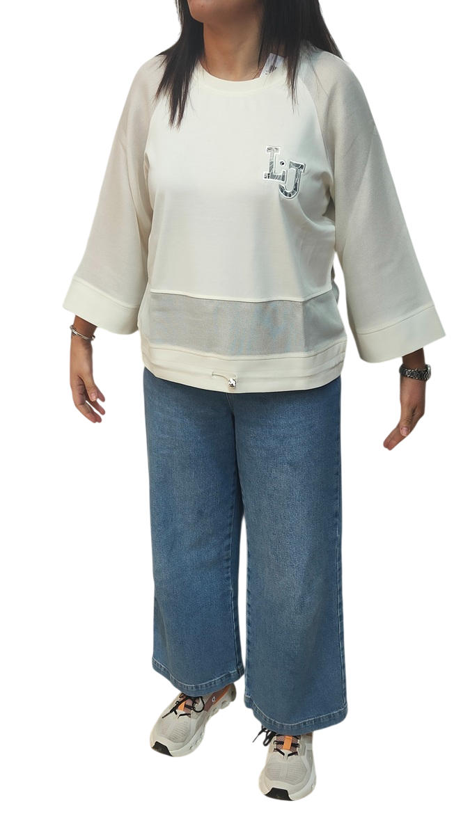 Liu Jo Felpa con Inserti in Mesh TA6281