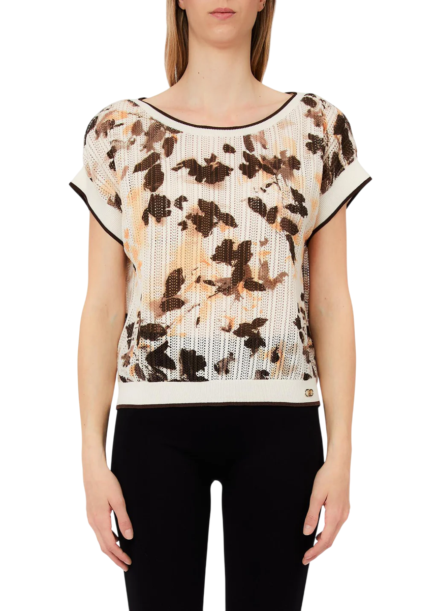 Liu Jo Maglia Donna Manica Corta Sfumature di Colore TA6220