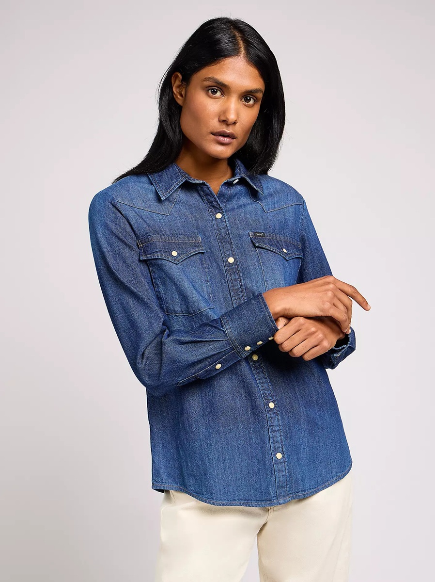 LEE Camicia denim  Donna Regular Western Shirt  112350256