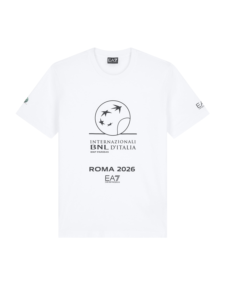 EA7 EMPORIO ARMANI Internazionali BNL d'Italia 2026 - T-Shirt Girocollo in Cotone da Uomo - 7M002815