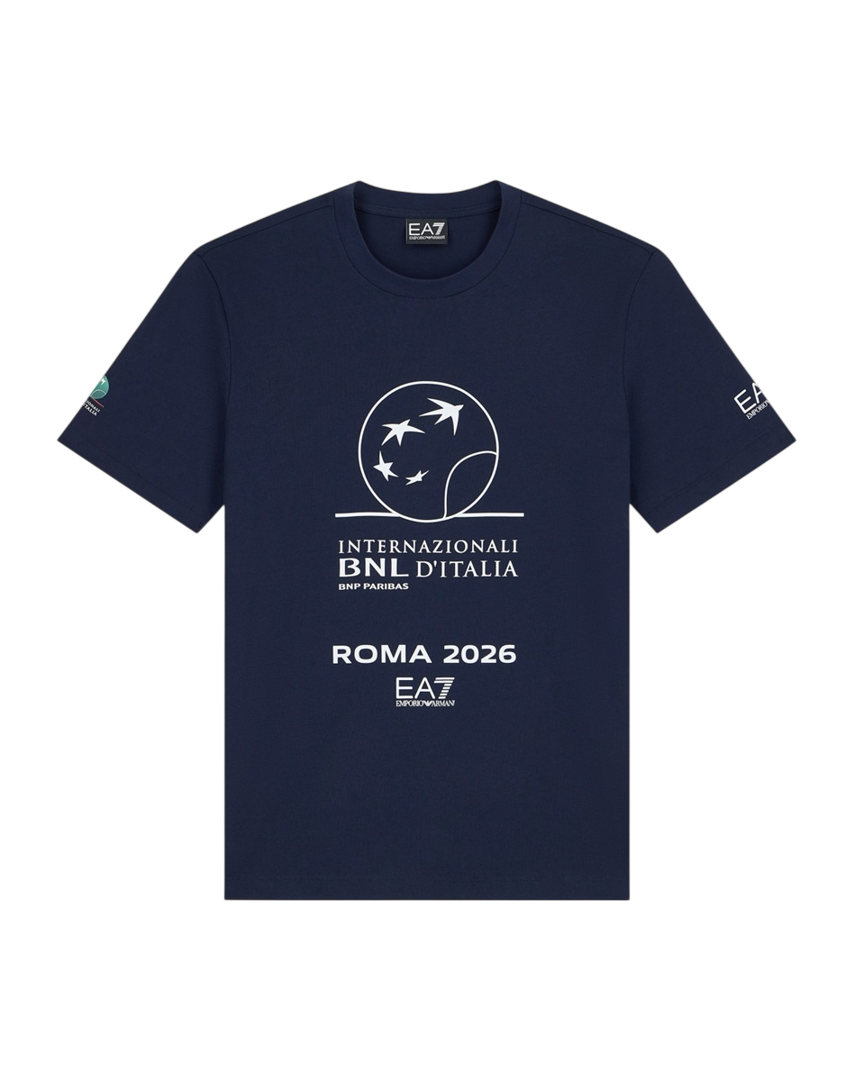 EA7 EMPORIO ARMANI Internazionali BNL d’Italia 2026 – T-Shirt Girocollo in Cotone da Uomo – 7M002815