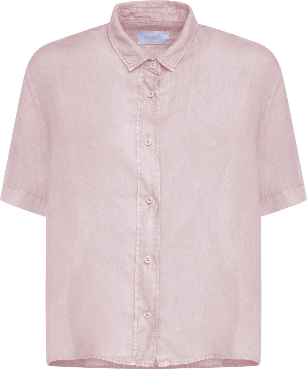 40Weft Camicia Donna manica corta 100% lino  MARTA 2809