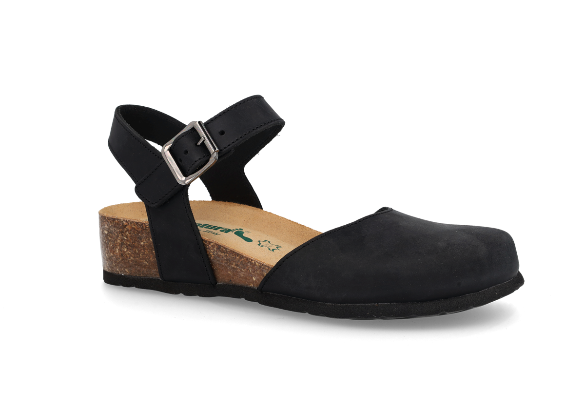 BioNatura 12 C 2177 Imb. Crazy Horse – Sandalo Clog da Donna con Punta Chiusa