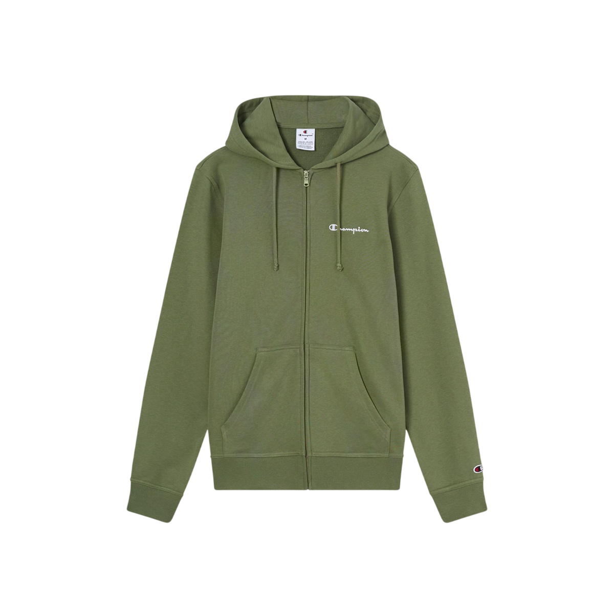 Champion Felpa con Cappuccio in Cotone Garzato con Zip Intera da Uomo Icons – 221795