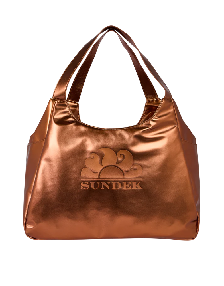SUNDEK Laminated Chel Bag - Borsa Shopper Laminata con Logo