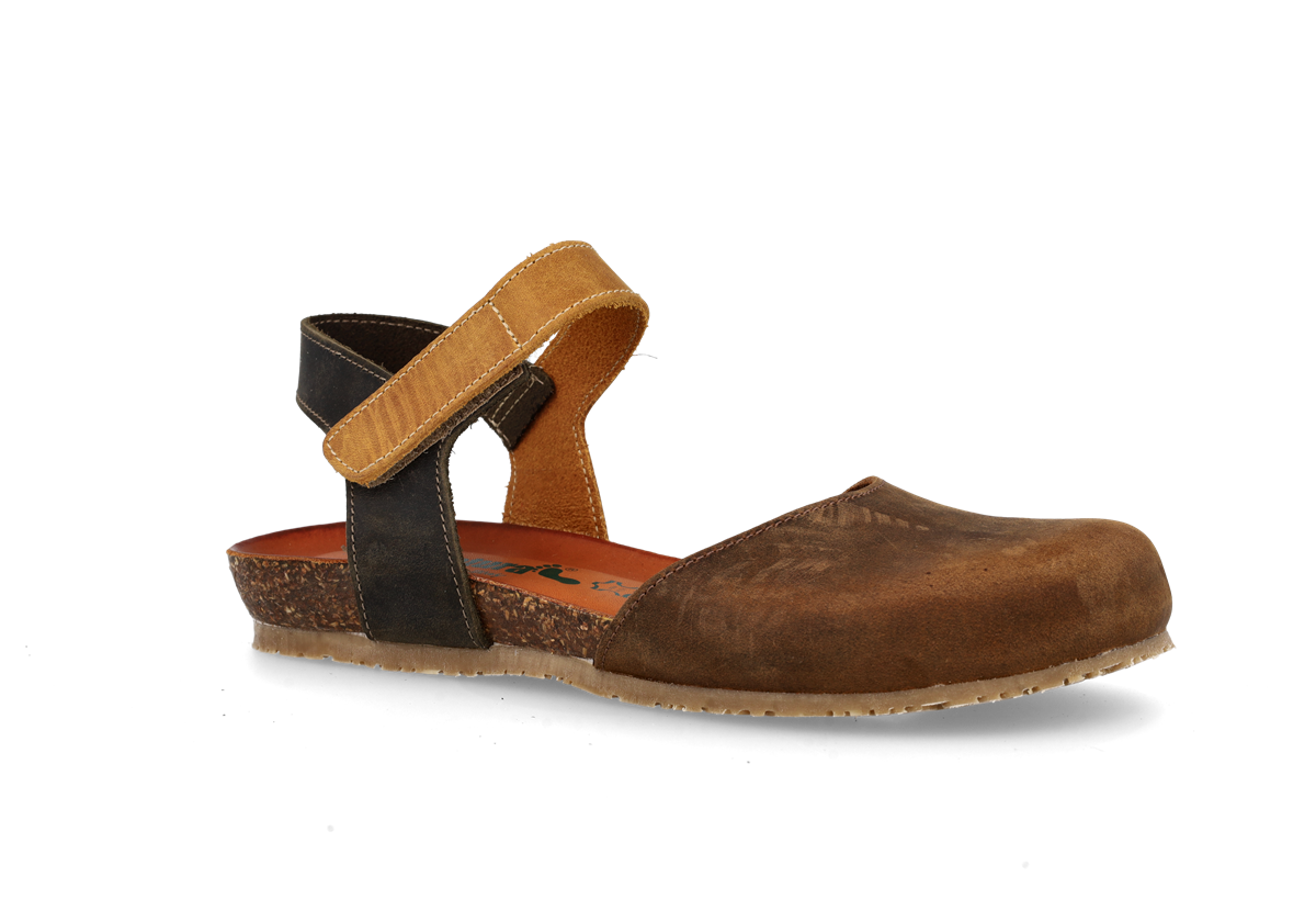 BIONATURA 68 C 2081 Imb. Crazy Horse – Sandalo Clog da Donna con Punta Chiusa
