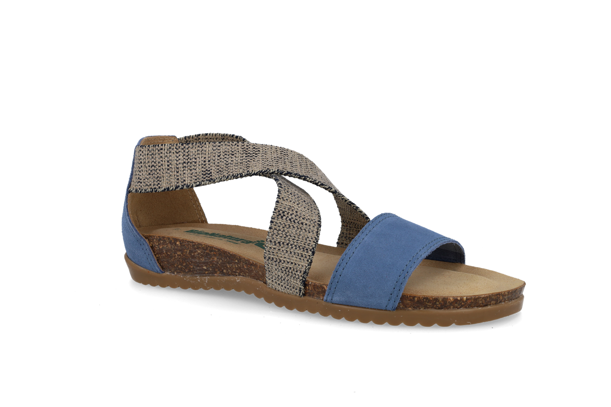 BIONATURA 34 A 825 S Imb. Scamosciato – Sandalo da Donna con Doppia Fascia Elastica