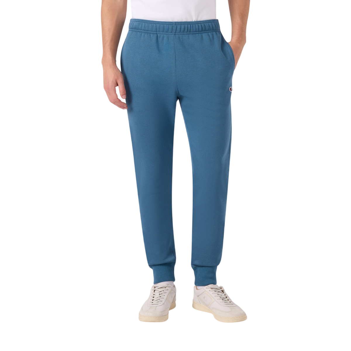 Champion Pantalone Jogger Uomo Slim Fit con Polsino a Costine e Interno Felpato Icons - 220299 - Avio Blue