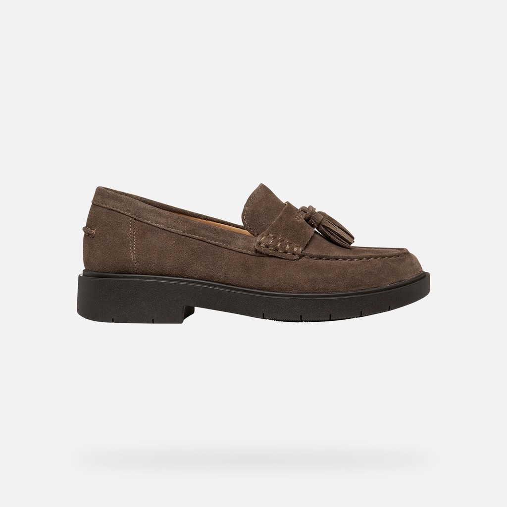GEOX Spherica ec1 B Woman - Mocassino in Camoscio da Donna (D65DKA)