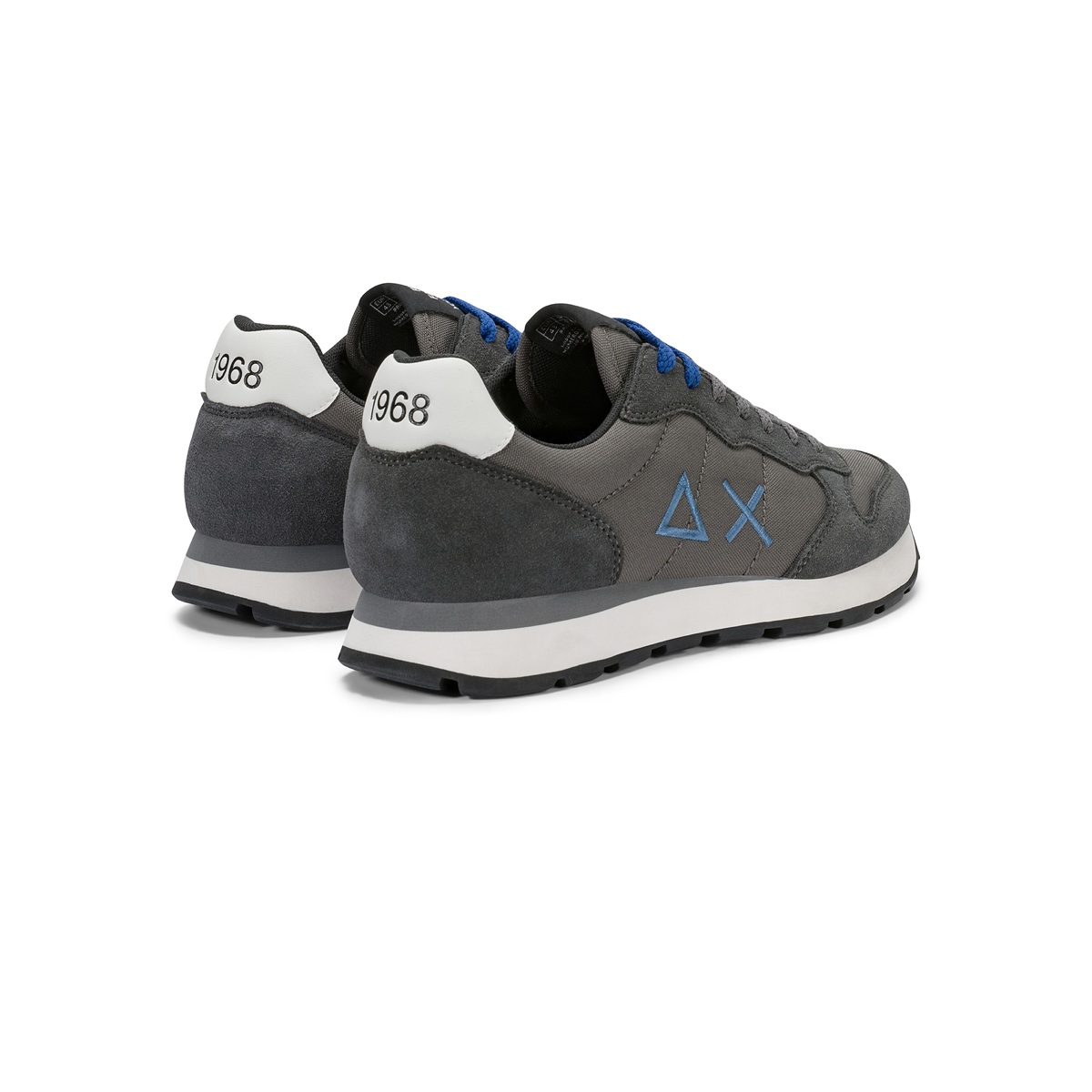 SUN68 Tom Solid Grigio Scuro – Sneaker da Uomo in nylon e suede – Z46101 - immagine 4