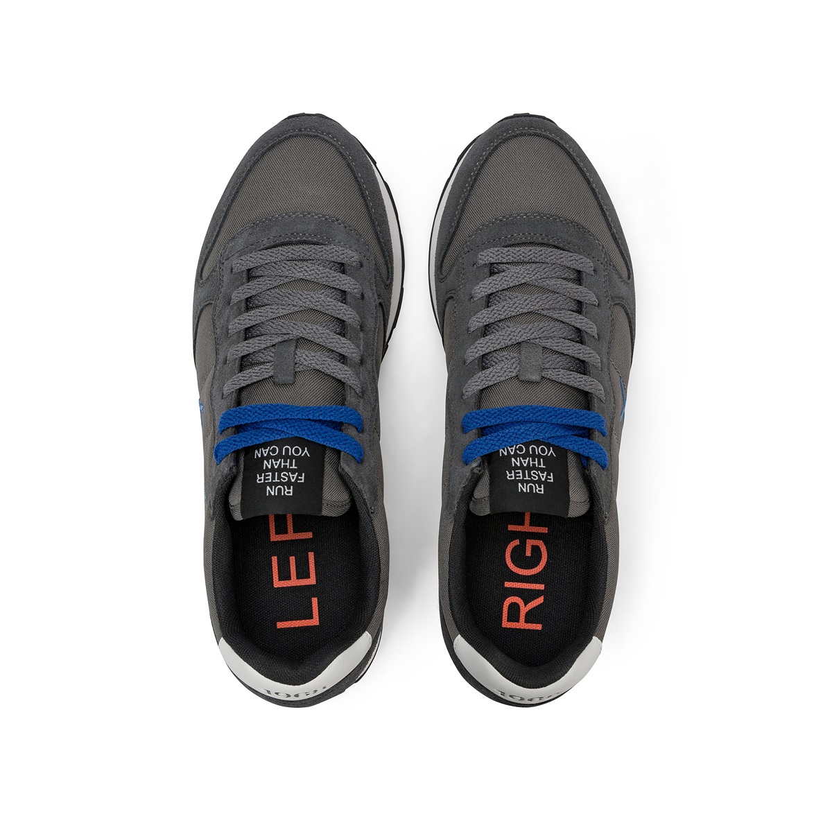 SUN68 Tom Solid Grigio Scuro – Sneaker da Uomo in nylon e suede – Z46101 - immagine 3