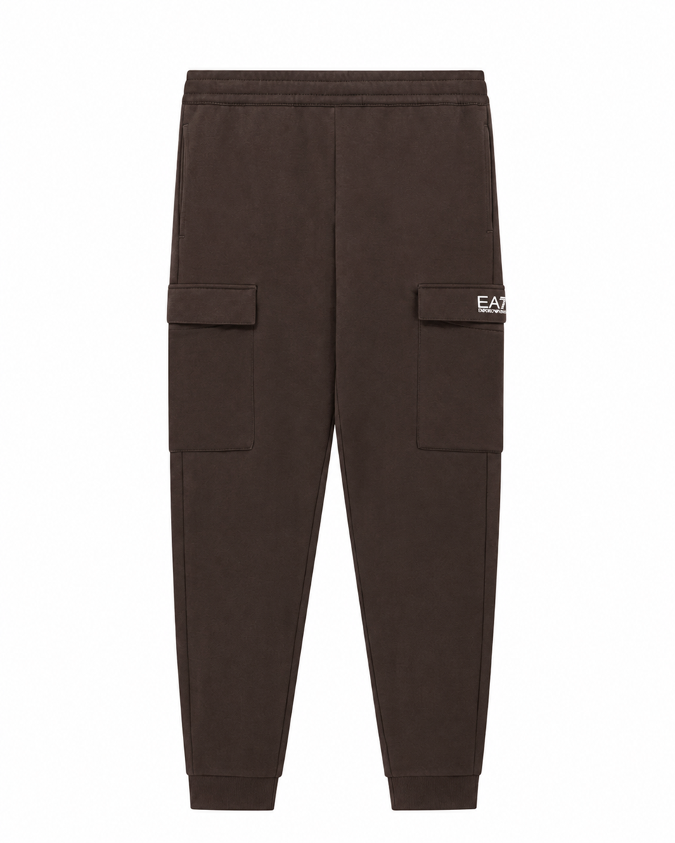 EA7 EMPORIO ARMANI Pantalone Cargo Core Identity in misto Cotone Felpato da Uomo - 8NPP68