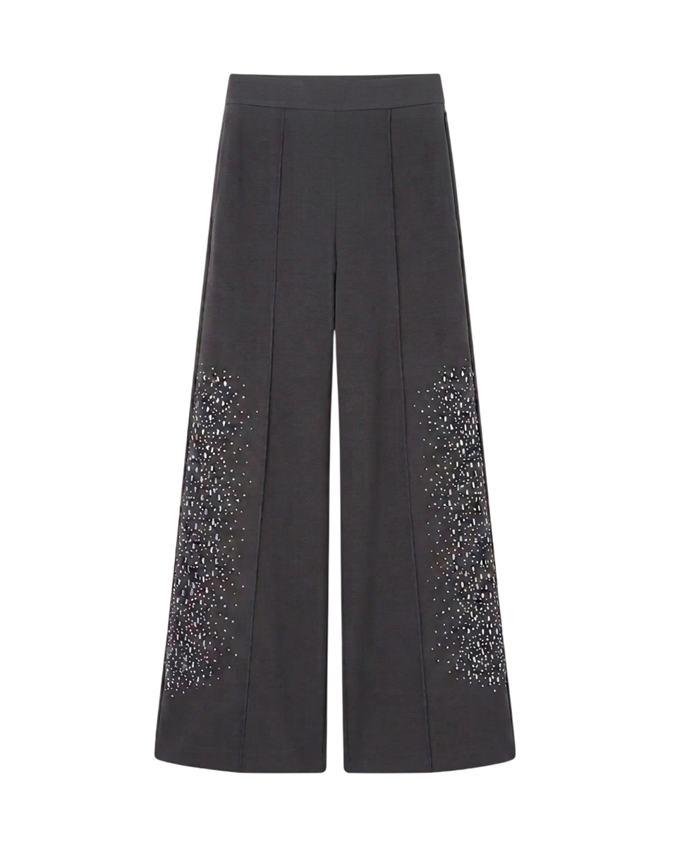 EA7 EMPORIO ARMANI Pantalone Pantapalazzo Precious in jersey di modal da Donna – 7W001426