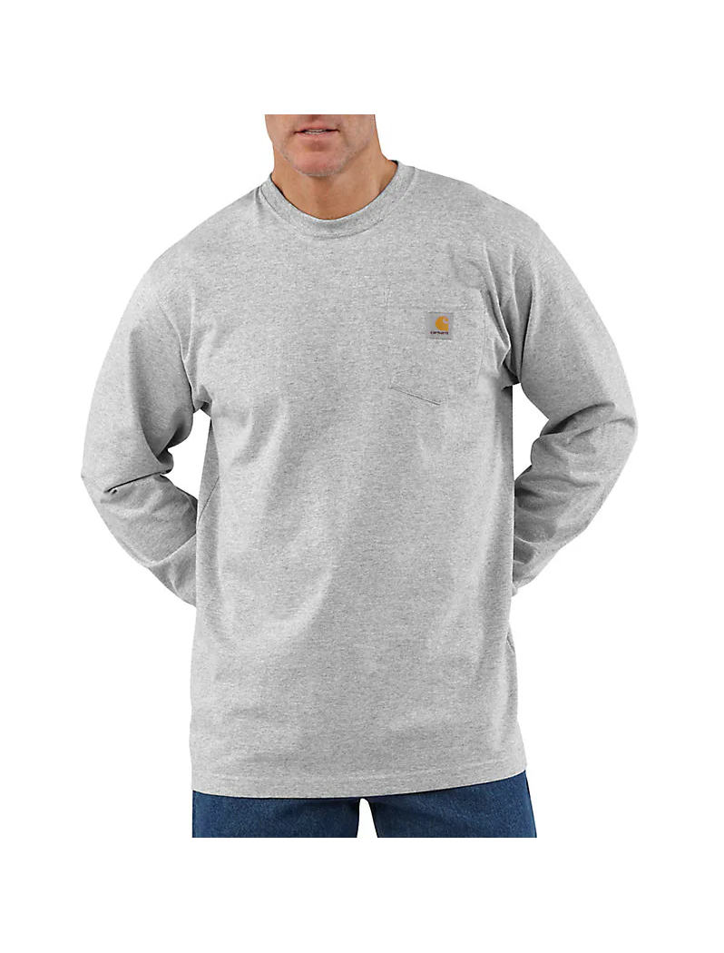 Carhartt T-shirt a maniche lunghe uomo Dearborn, modello ampio. TK0126