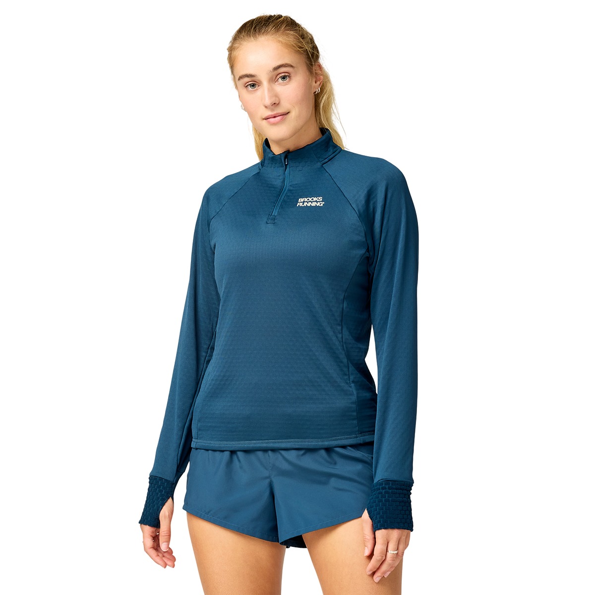 Brooks Thermal Reflective 1/2 Zip - Maglia da Running termica rifrangente Donna