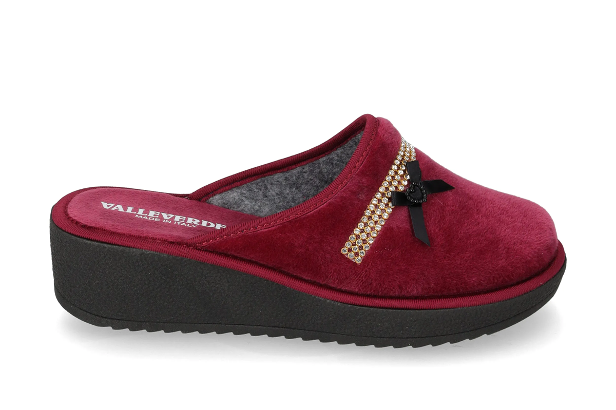 VALLEVERDE 58252 - Ciabatta da Donna Invernale con Zeppa