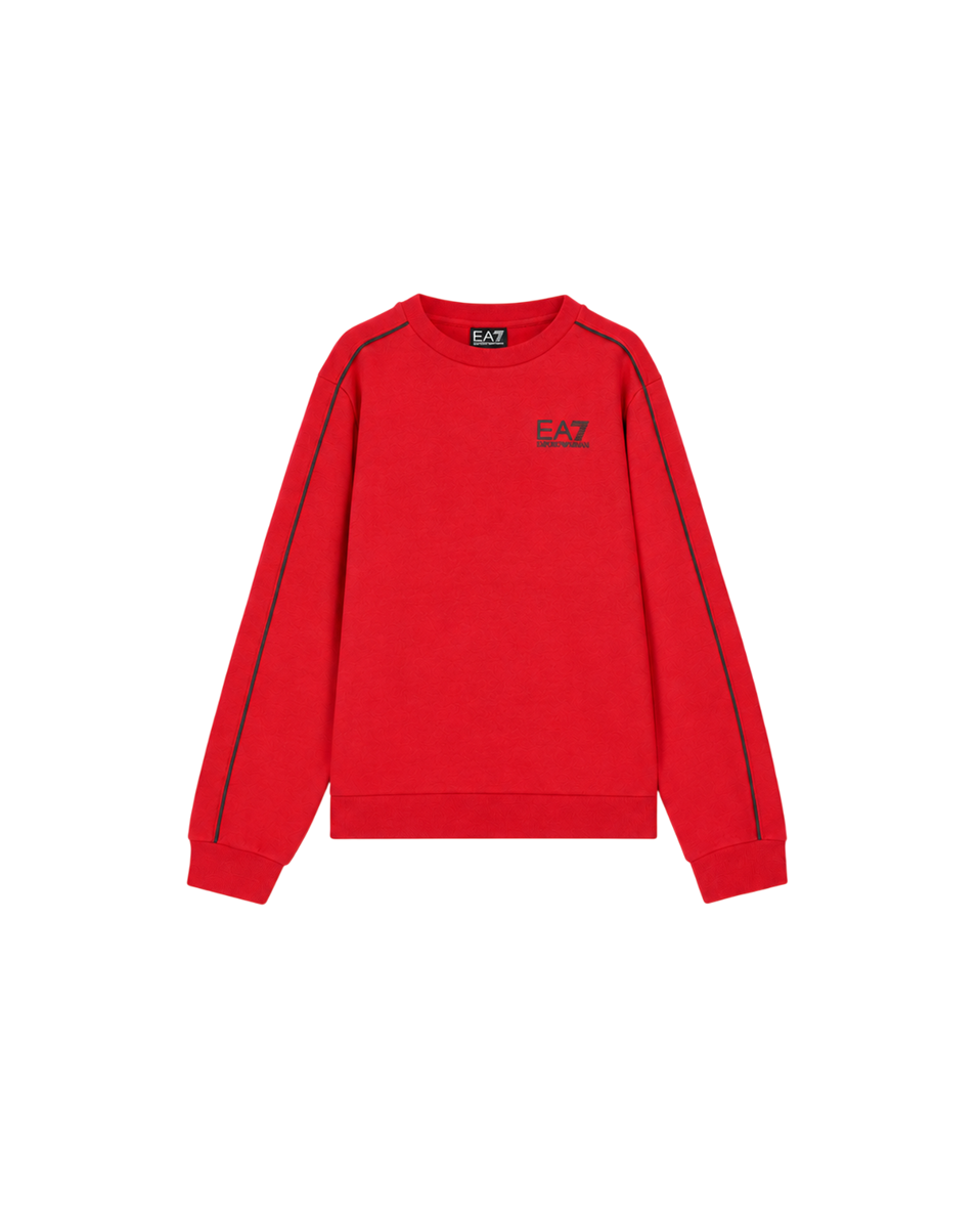 EA7 EMPORIO ARMANI Felpa girocollo Visibility Boy in misto cotone felpato per Bambini e Ragazzi - 7B000356